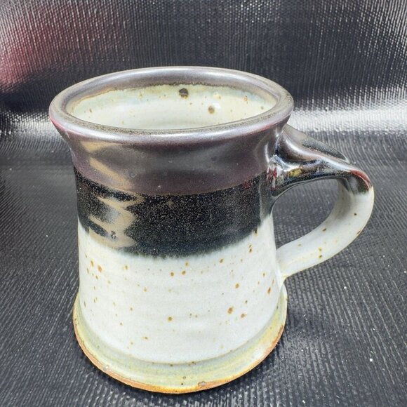 Hand Made Stoneware Pottery Coffee Mug Cup Artist Signed Mug Speckled Glaze VTG - Picture 11 of 12